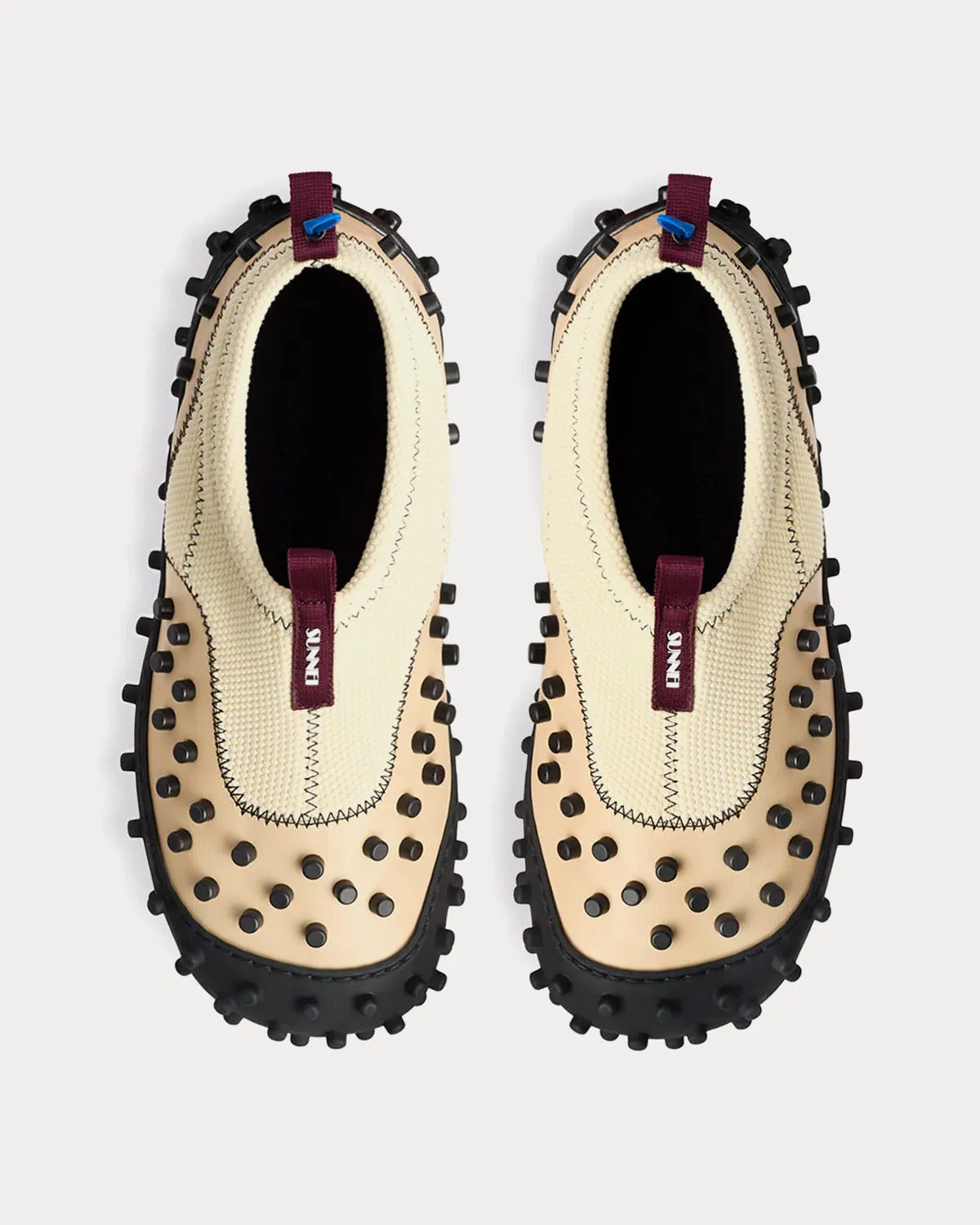 1000CHIODI Sand / Black Slip On Sneakers