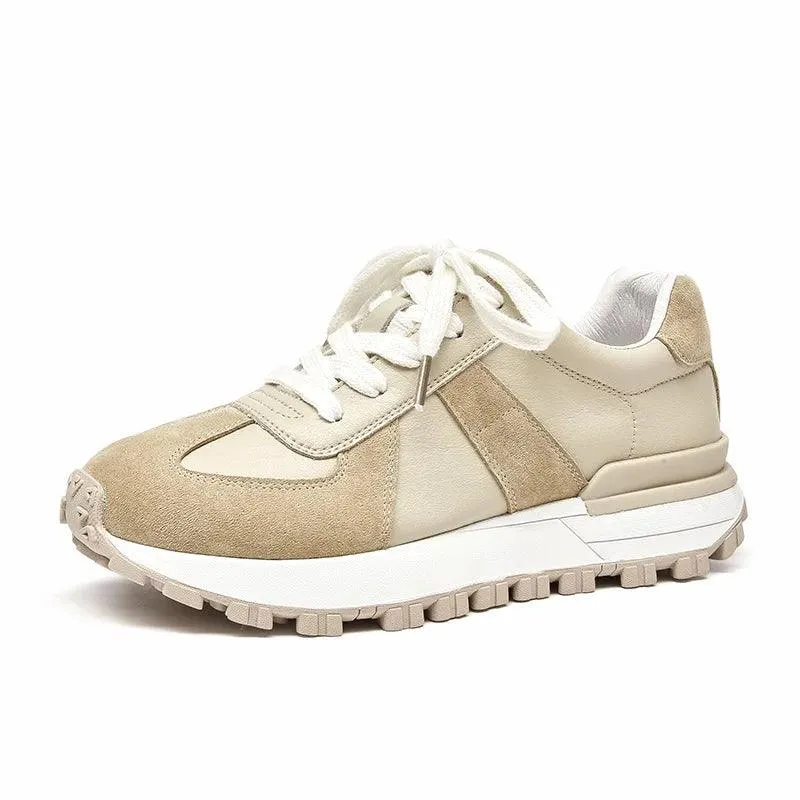 29130 - Women's Casual Shoes - Handmade Platform Flats Sneakers