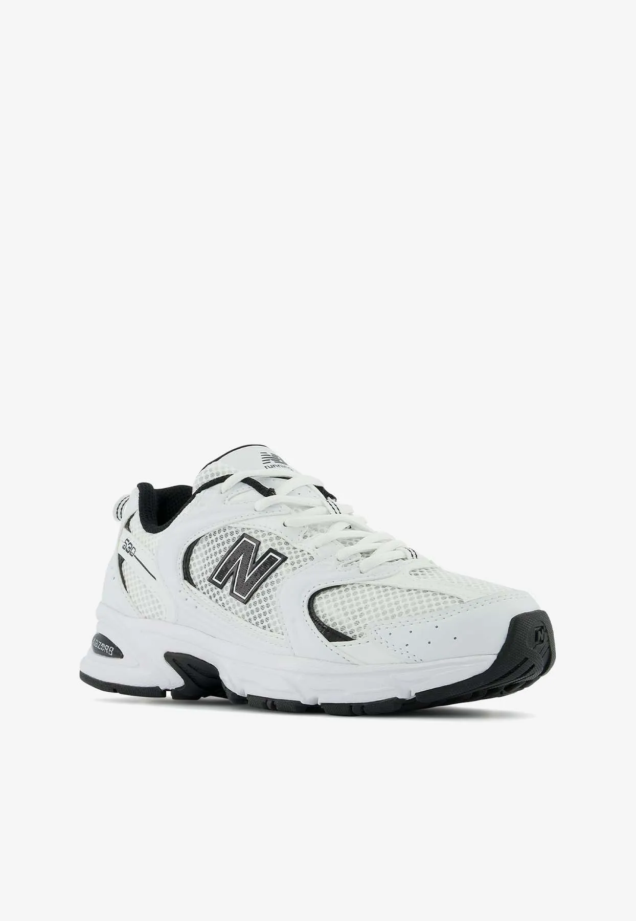 530 Low-Top Sneakers in White with Black