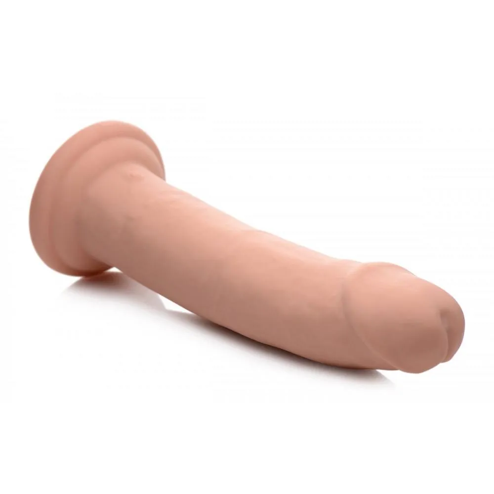 7X Inflatable and Vibrating Remote Control Silicone Dildo - 8 Inch