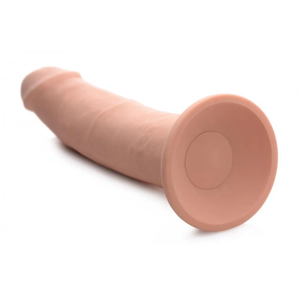 7X Inflatable and Vibrating Remote Control Silicone Dildo - 8 Inch