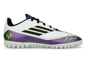 adidas Kids F50 Club Messi TF White/Black/Purple