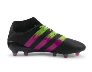 adidas Men's ACE 16.1 PrimeKnit FG/AG Black/Shock Pink/Solar Green