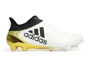 adidas Men's X 16  PURECHAOS FG White/Core Black/Gold Metalic