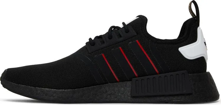 Adidas NMD R1 sneakers, black/white/red