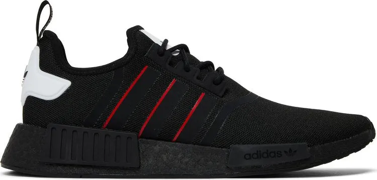 Adidas NMD R1 sneakers, black/white/red