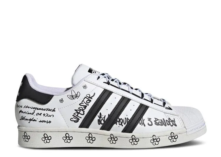 Adidas SUPERSTAR 'SHARPIE PACK - GRAFFITI WHITE BLACK' sneakers, white