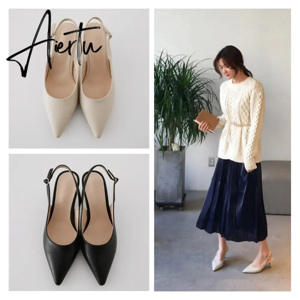 Aiertu PUMPS 6CM/8CM/10CM Autumn popular women's shoes new high heels stiletto hollow pointed Korean fashion autumn shoes