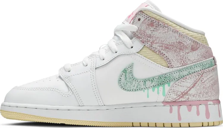 Air Jordan 1 Mid SE GS Ice Cream sneakers, white
