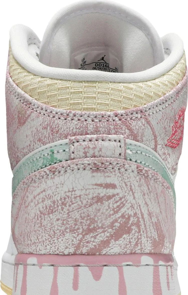 Air Jordan 1 Mid SE GS Ice Cream sneakers, white