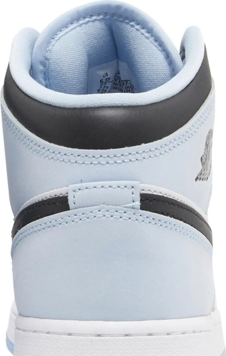 Air Jordan 1 Mid SE GS White Ice Blue Sneakers