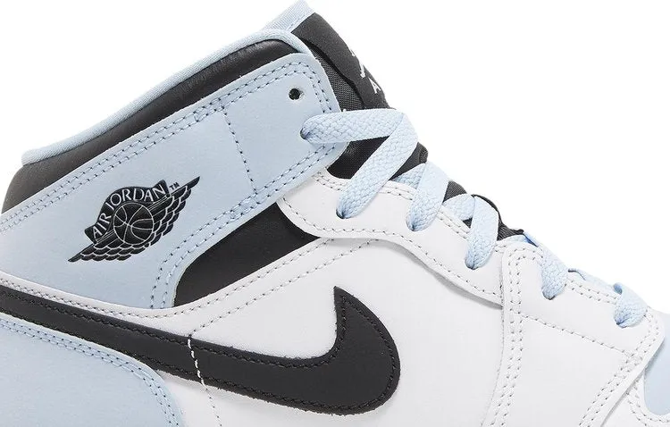 Air Jordan 1 Mid SE GS White Ice Blue Sneakers