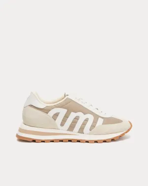 Ami Rush Beige / White Low Top Sneakers