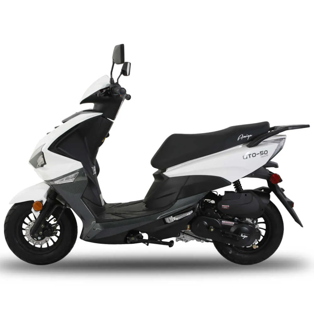 Amigo GTO 50 Automatic Moped Scooter, FULLY ASSEMBLED, Electric Start, Custom Rims