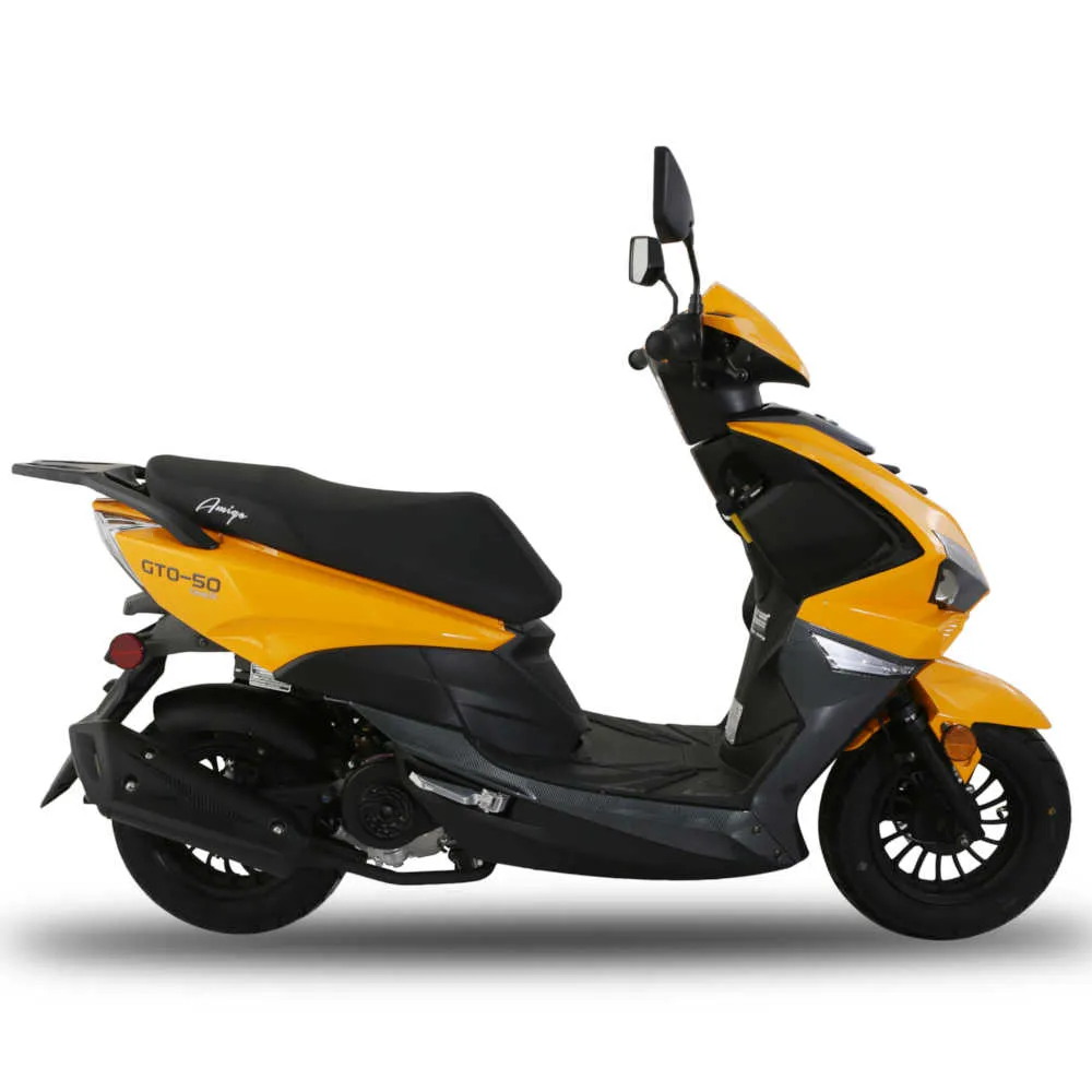 Amigo GTO 50 Automatic Moped Scooter, FULLY ASSEMBLED, Electric Start, Custom Rims