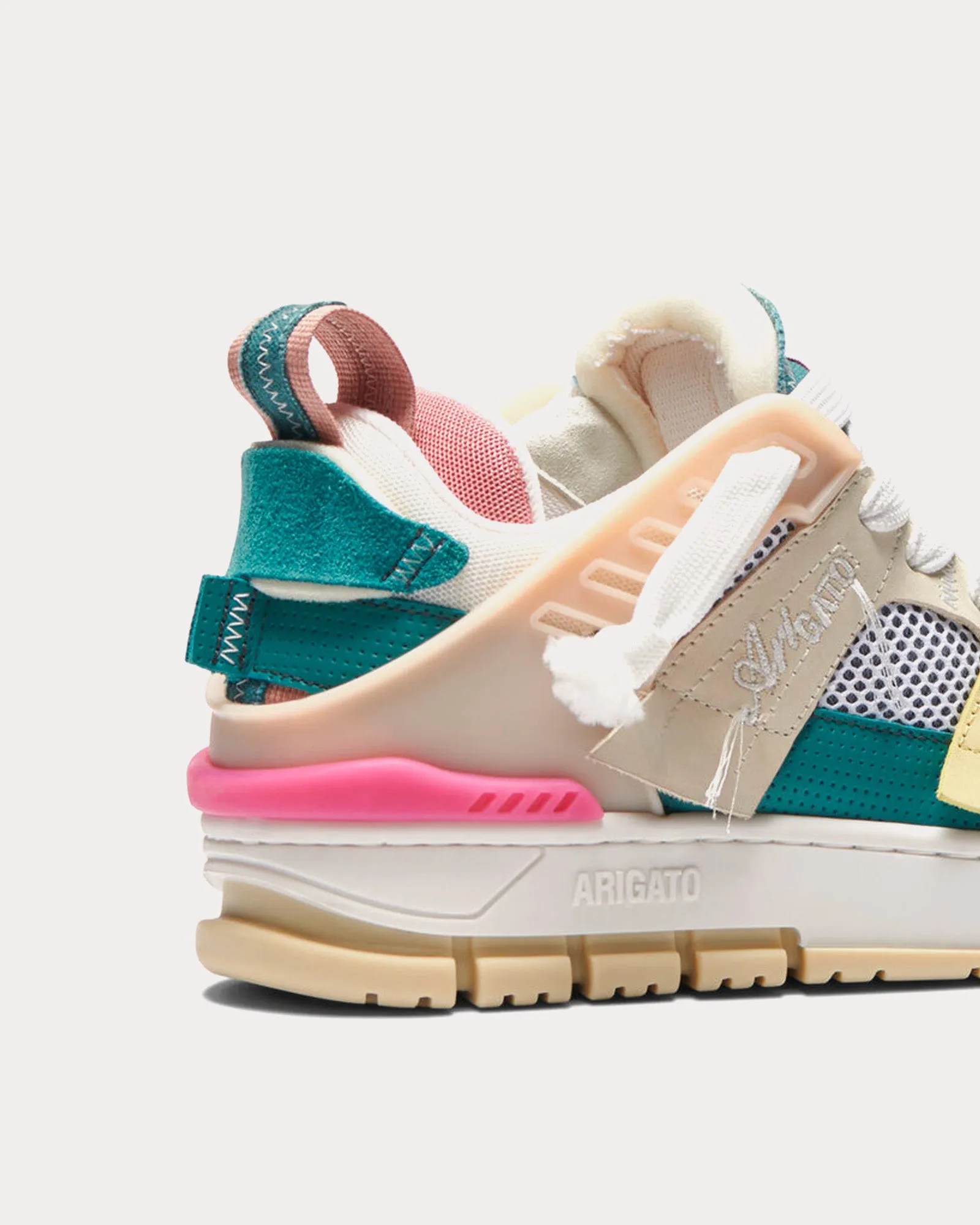 Area Patchwork Beige / Pink Low Top Sneakers