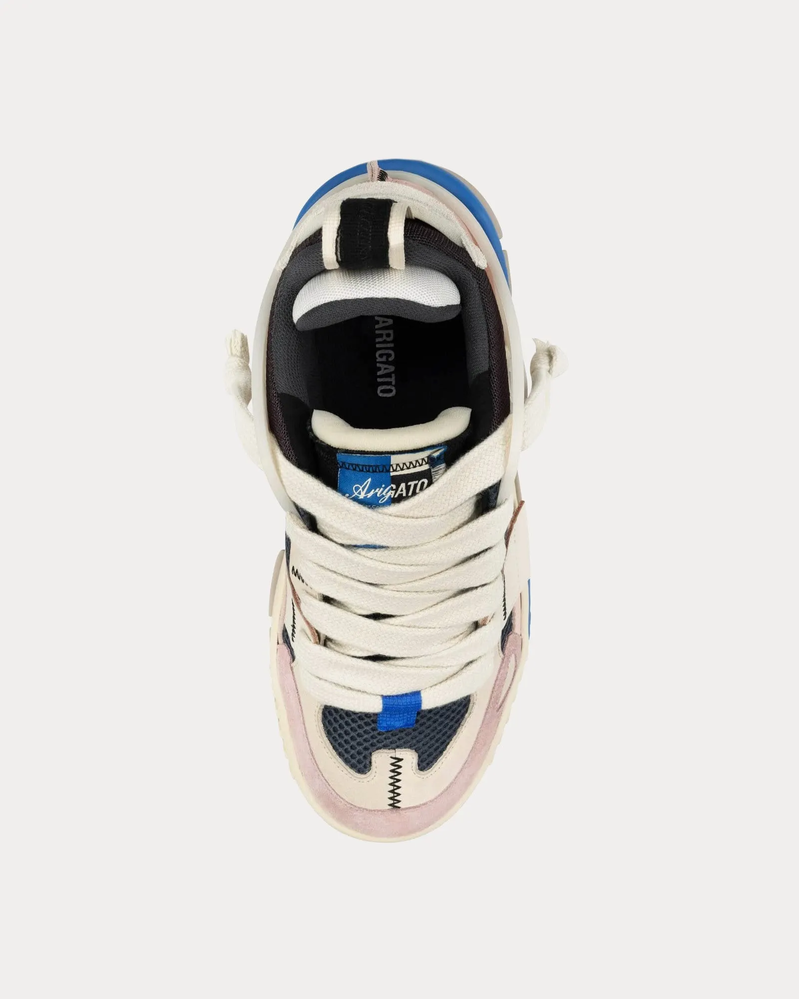 Area Patchwork Black / Blue Low Top Sneakers