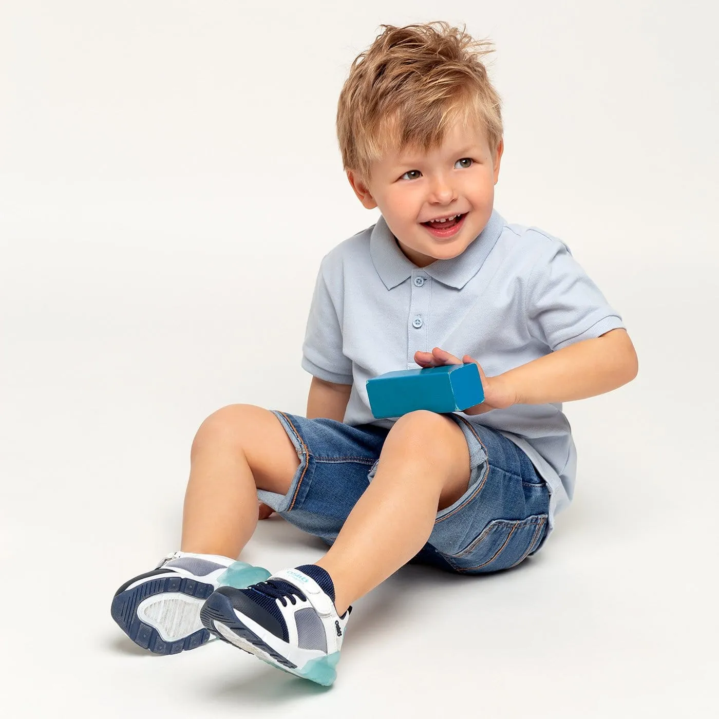 Baby's Navy Sneakers with Lights