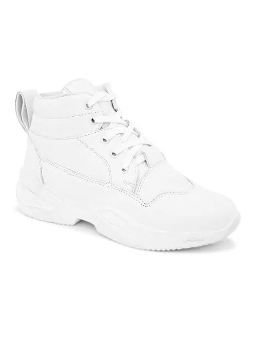 Beebox Casual White Boots Shoes For Men's And Boys