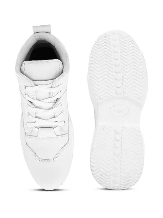 Beebox Casual White Boots Shoes For Men's And Boys