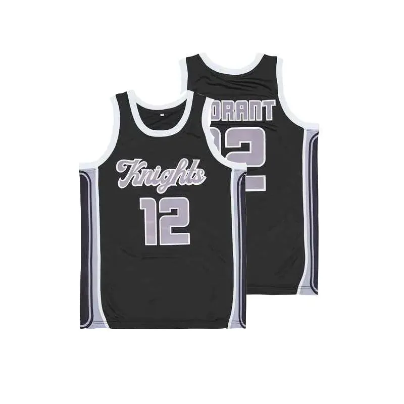 BG Basketball Jerseys KNIGHTS 12 MORANT Jersey Sewing Embroidery High-Quality Outdoor Sports Hip Hop White Black  New