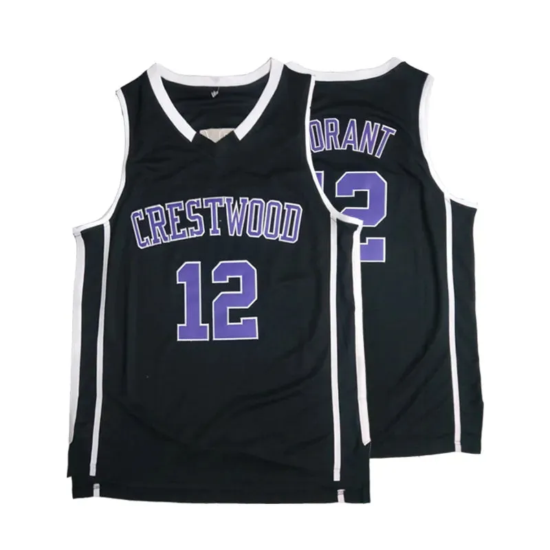 BG Basketball Jerseys KNIGHTS 12 MORANT Jersey Sewing Embroidery High-Quality Outdoor Sports Hip Hop White Black  New
