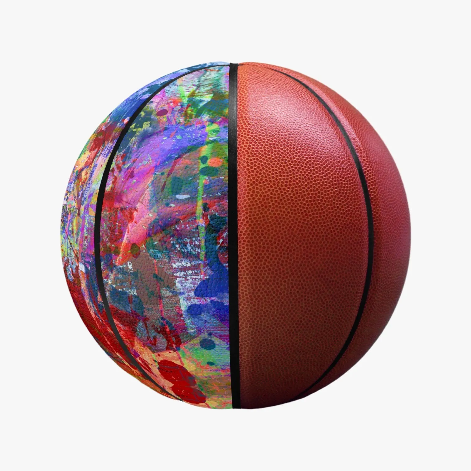 Bright Abstract 4-Panel All Court Basketball