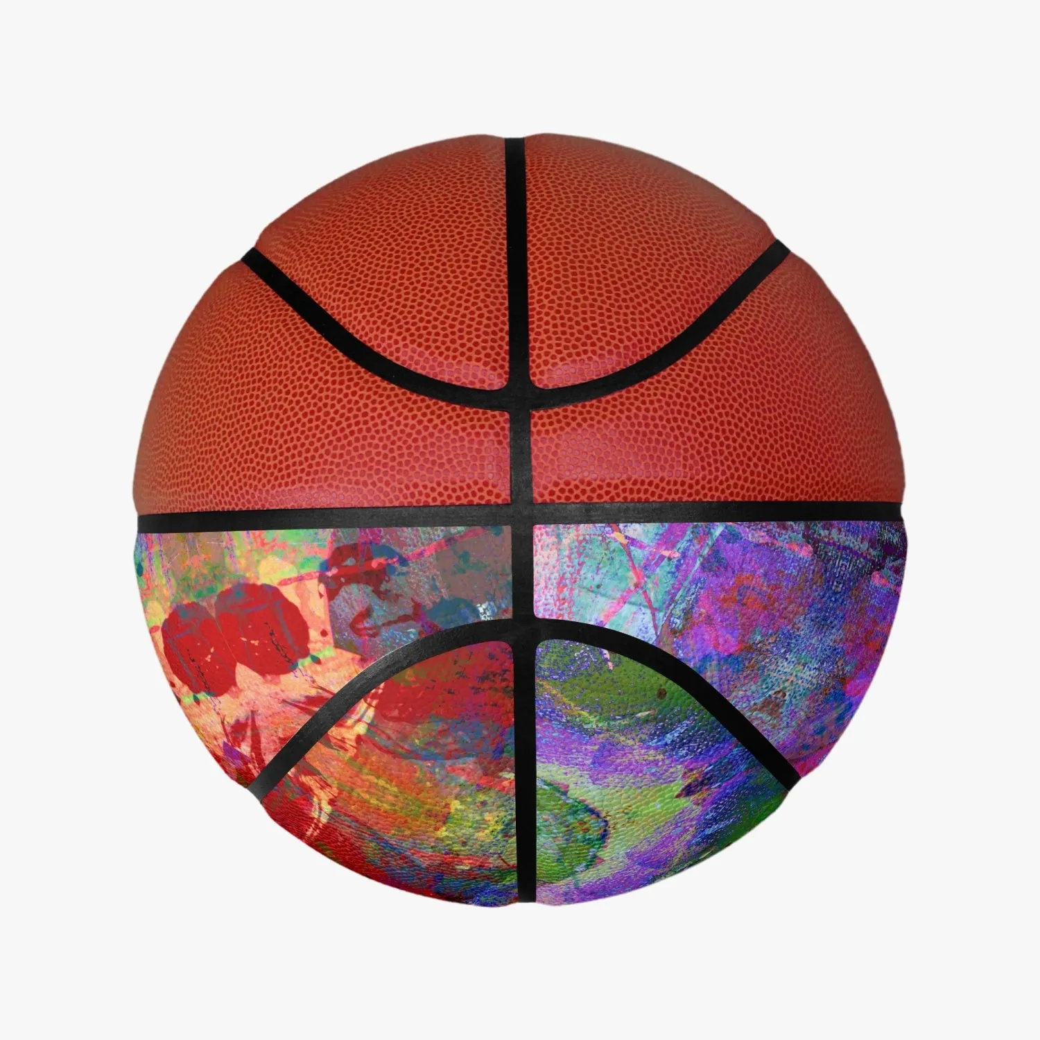Bright Abstract 4-Panel All Court Basketball