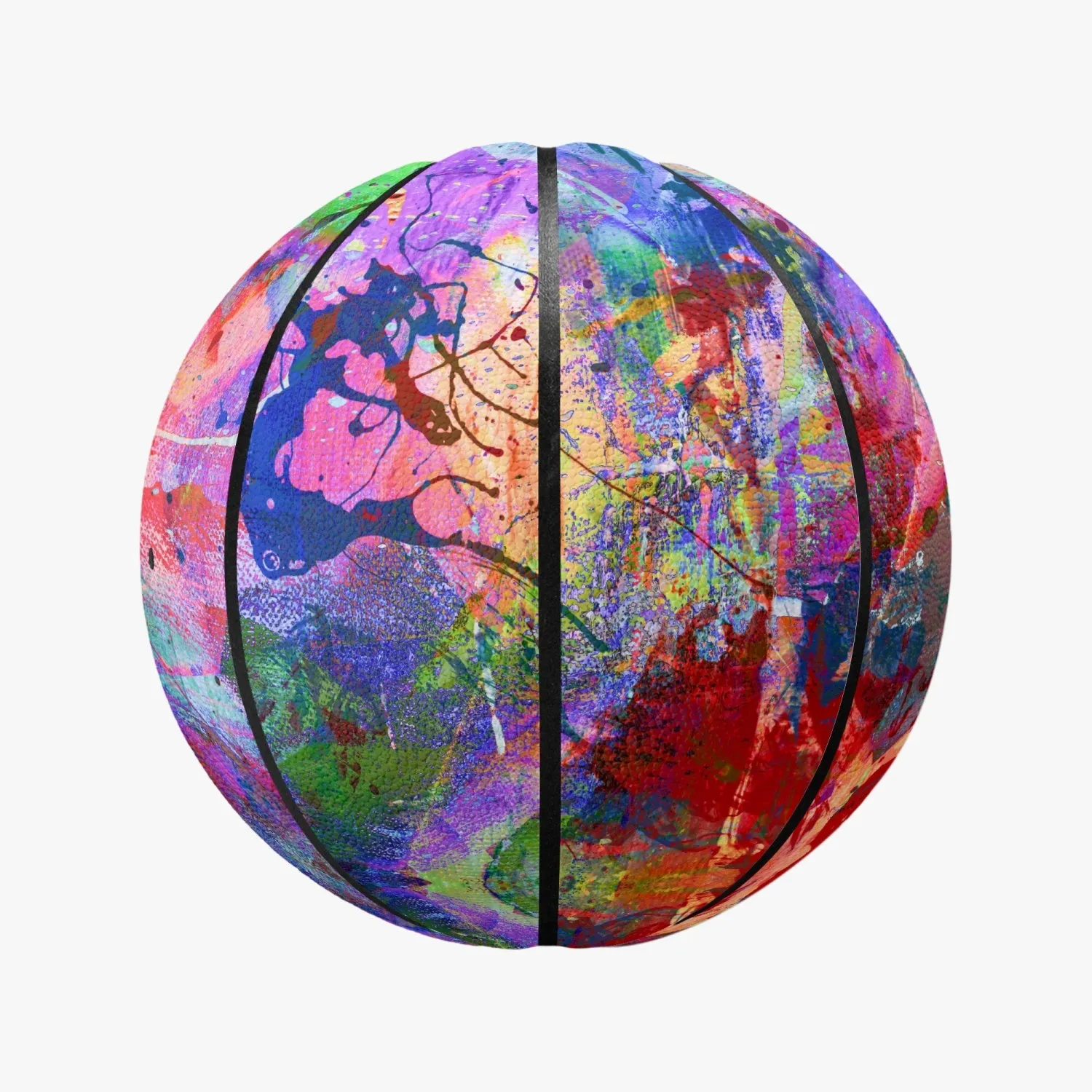 Bright Abstract 4-Panel All Court Basketball