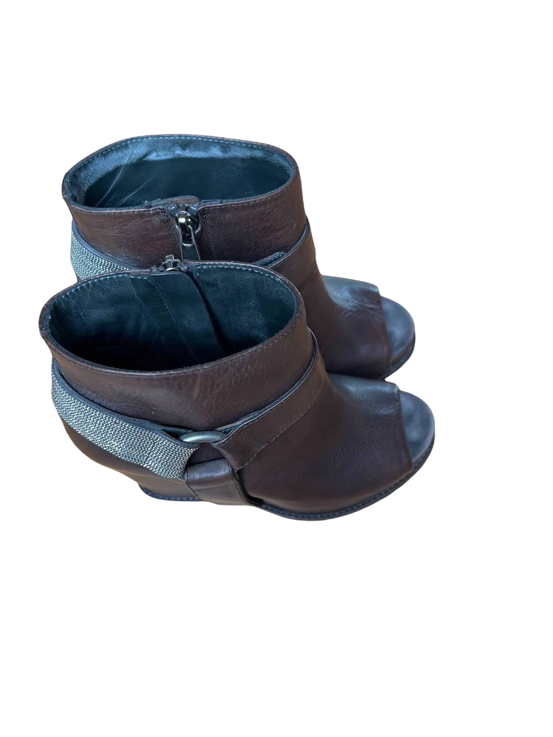 Brown Leather Low Boots - 6