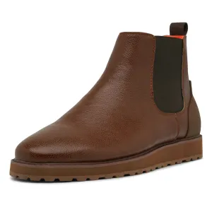 Brown Men's Slip-On Boot TAYNO Leather Casual Chelsea Sneaker The Mustella-L