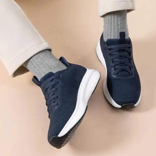 Bruno Marc Men's Hands Free Slip-on Walking Shoes Casual Breathable Comfortable Knit Sneaker,Size 8,Black,SBWA2401M