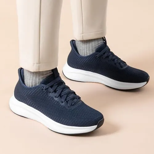 Bruno Marc Men's Hands Free Slip-on Walking Shoes Casual Breathable Comfortable Knit Sneaker,Size 8,Black,SBWA2401M