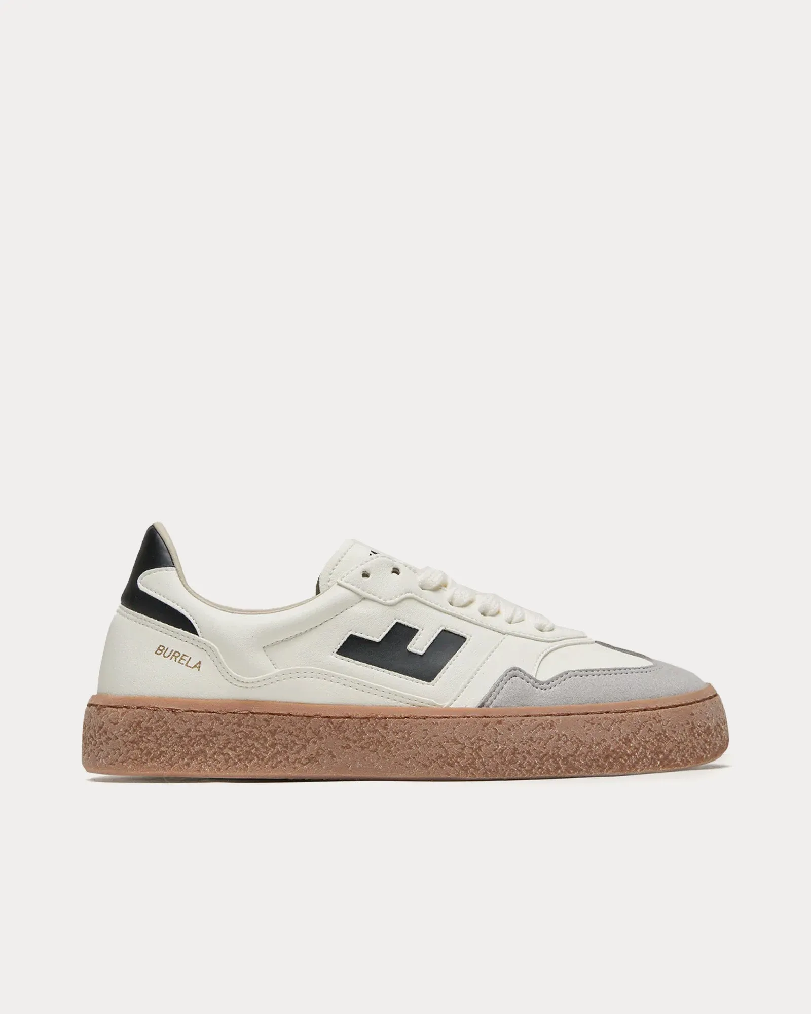 Burela Bold White / Black Low Top Sneakers