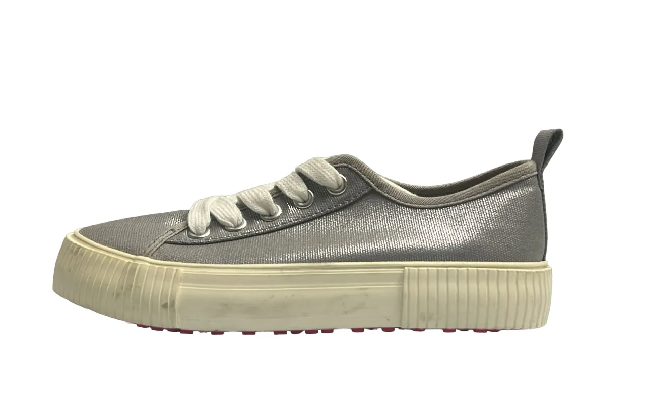 Cat and Jack Girl's Silver Sneakers