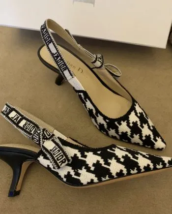 CD J'Ador Slingback Pump Black And White For Women 2.6 in / 6.5 cm