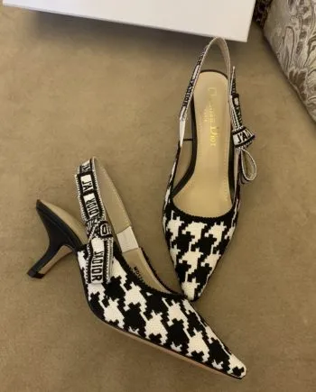CD J'Ador Slingback Pump Black And White For Women 2.6 in / 6.5 cm