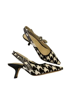 CD J'Ador Slingback Pump Black And White For Women 2.6 in / 6.5 cm