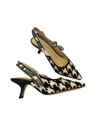 CD J'Ador Slingback Pump Black And White For Women 2.6 in / 6.5 cm