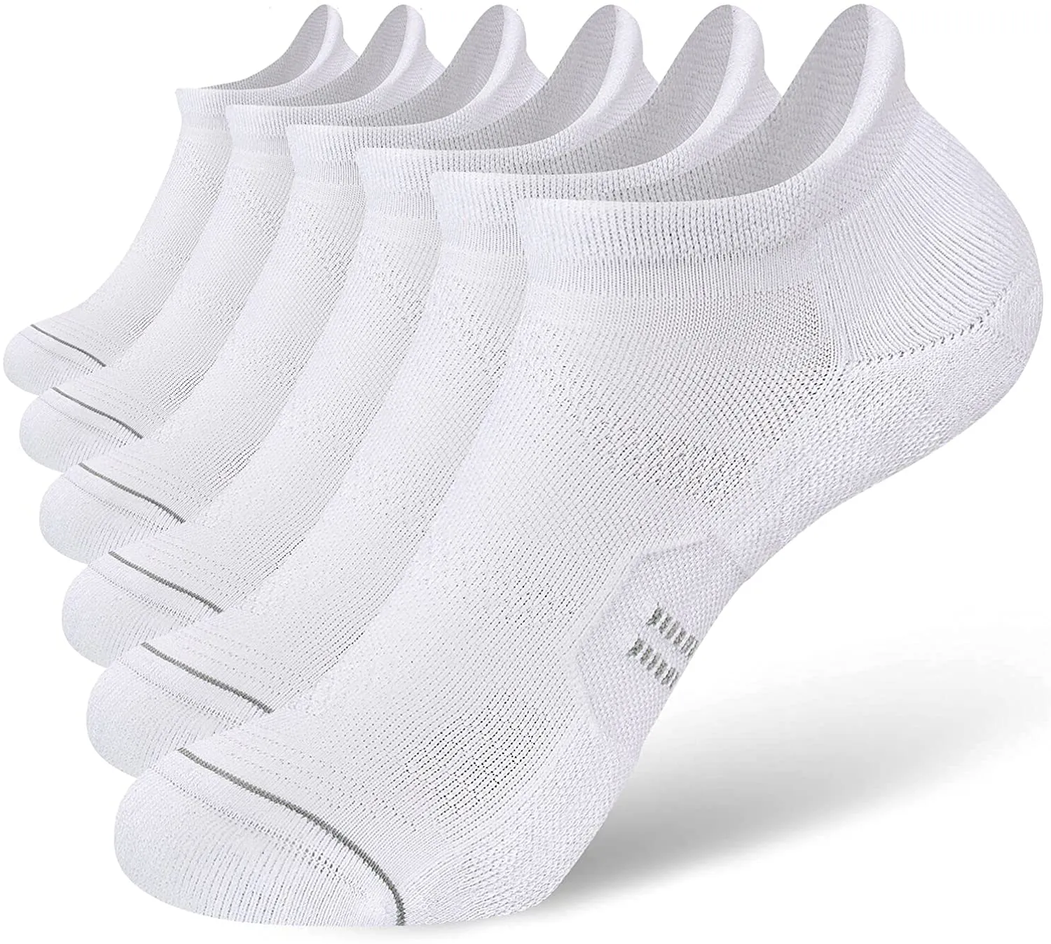 CelerSport 6 Pack Women's Ankle Running Socks Cushioned Low Cut Tab Athletic Socks