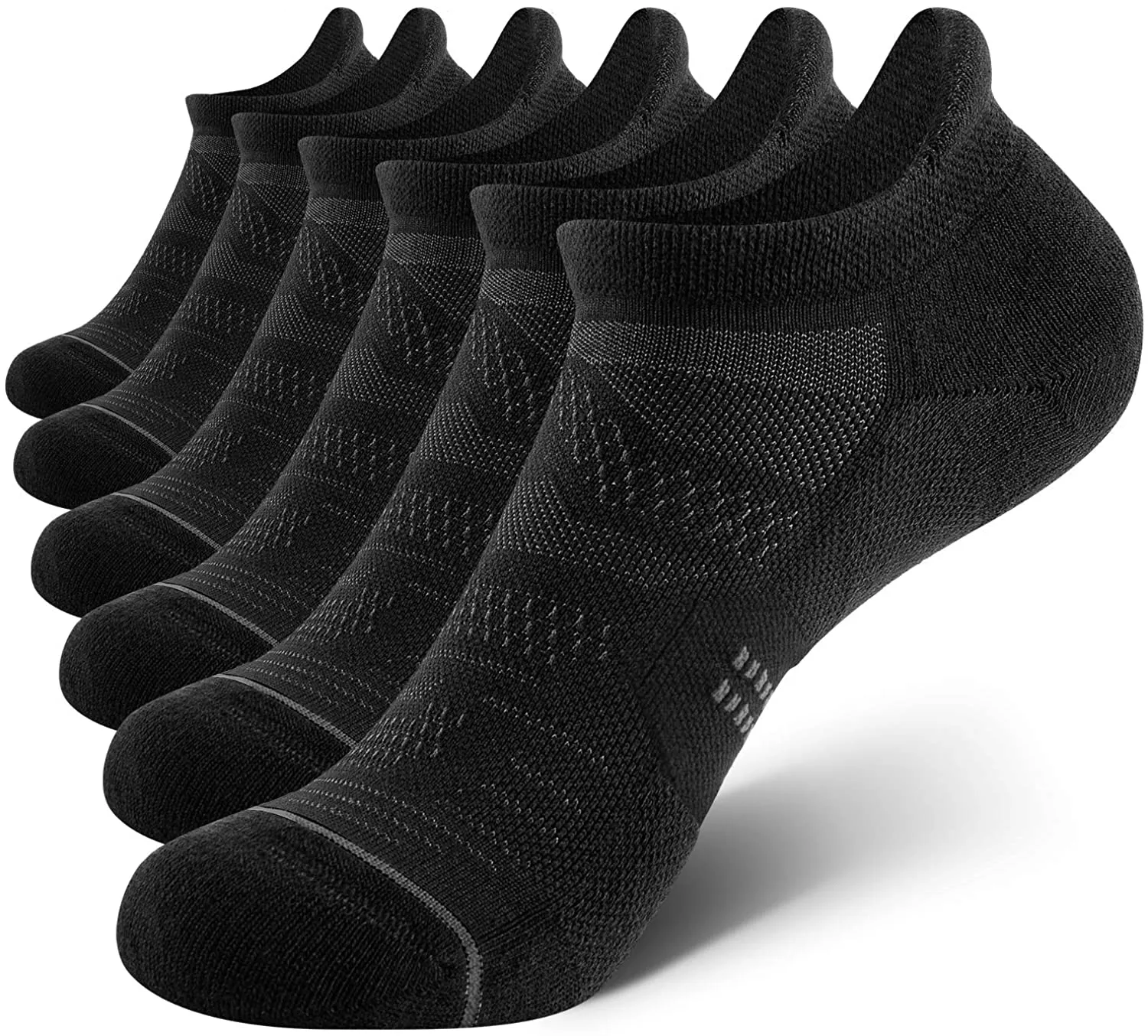 CelerSport 6 Pack Women's Ankle Running Socks Cushioned Low Cut Tab Athletic Socks