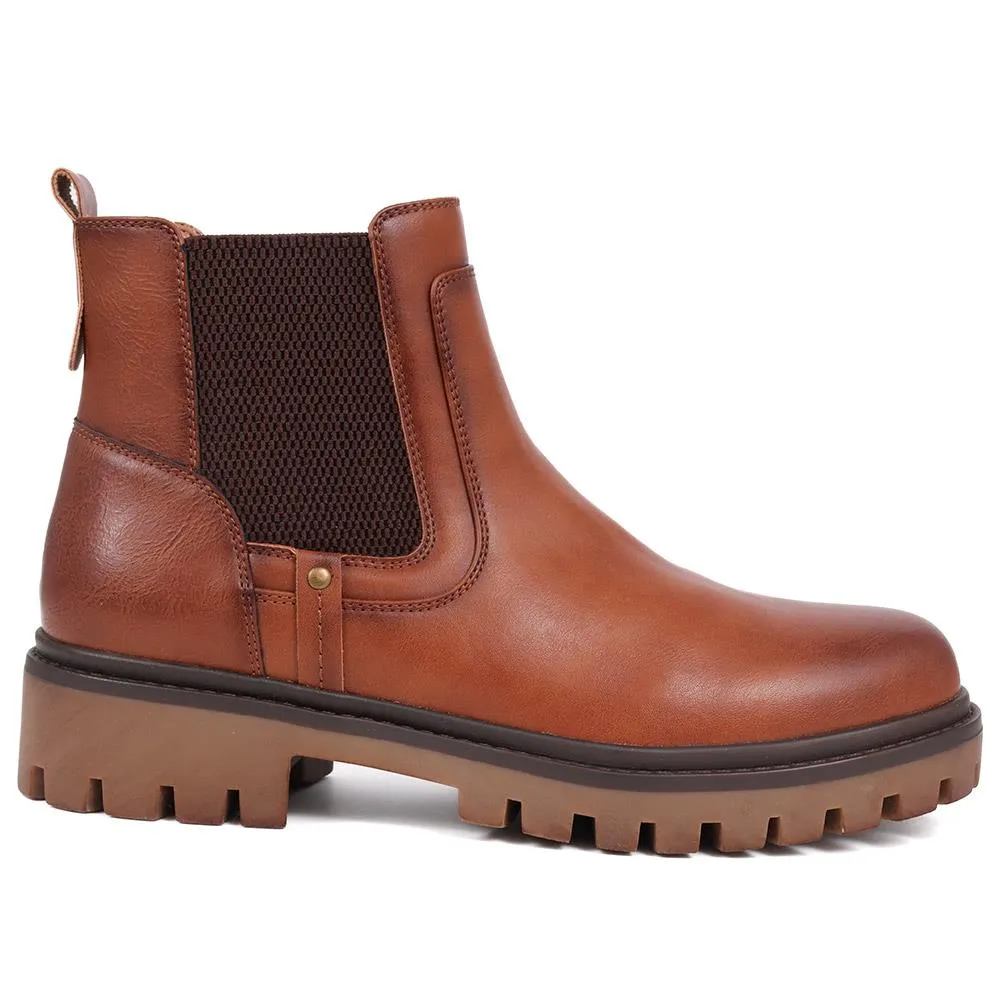 Chunky Slip-On Ankle Boots - WOIL40062 / 326 417
