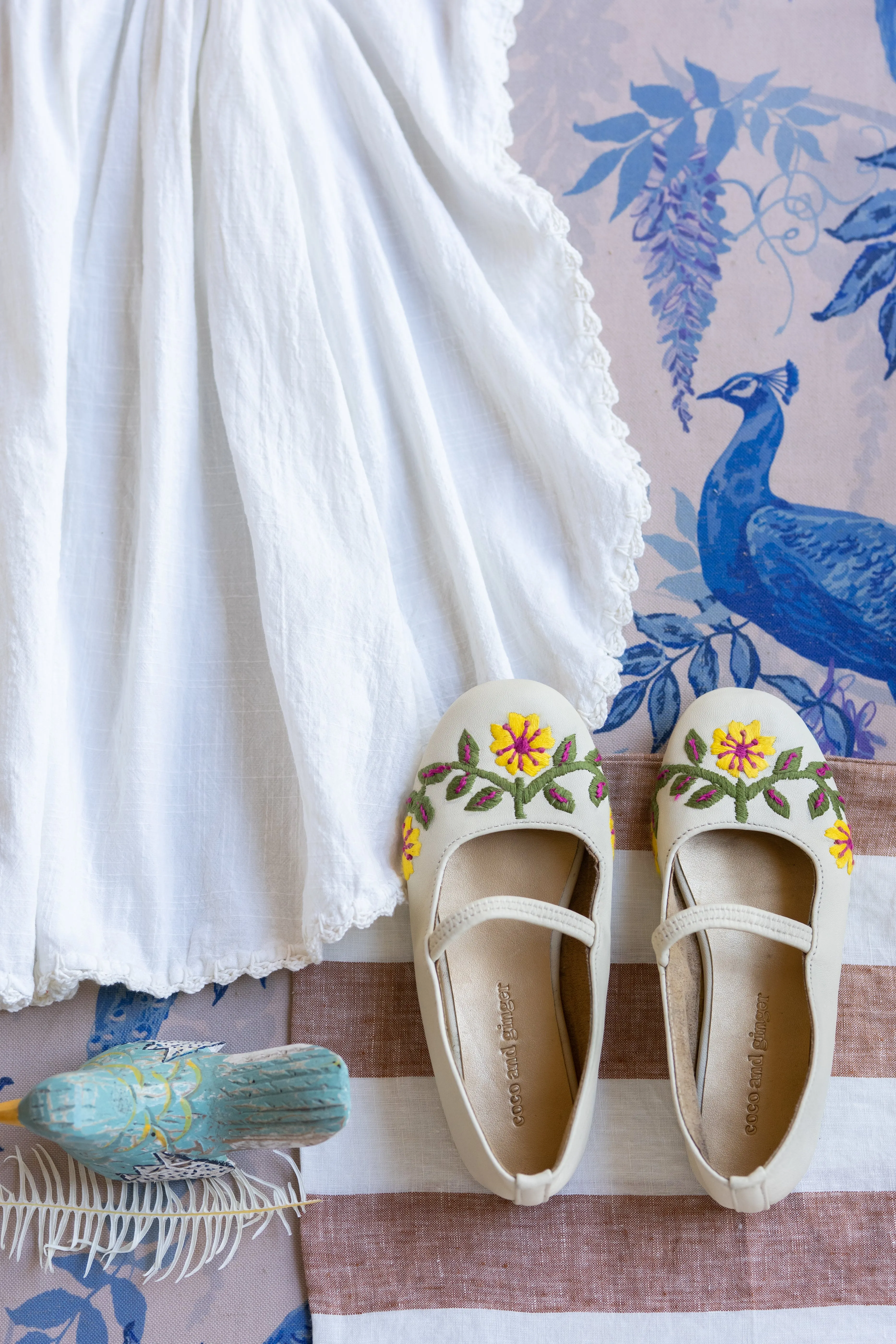 Coco Kaftan Salt with Hand Embroidery