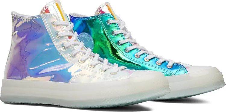 Converse Chuck Taylor All Star 70 Hi Iridescent Sneakers, Silver