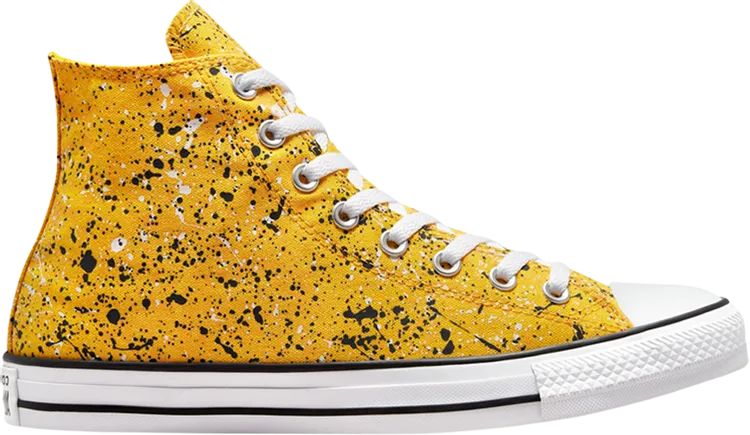 Converse Chuck Taylor All Star Archive High Paint Splatter Sneakers - Amarillo, Yellow
