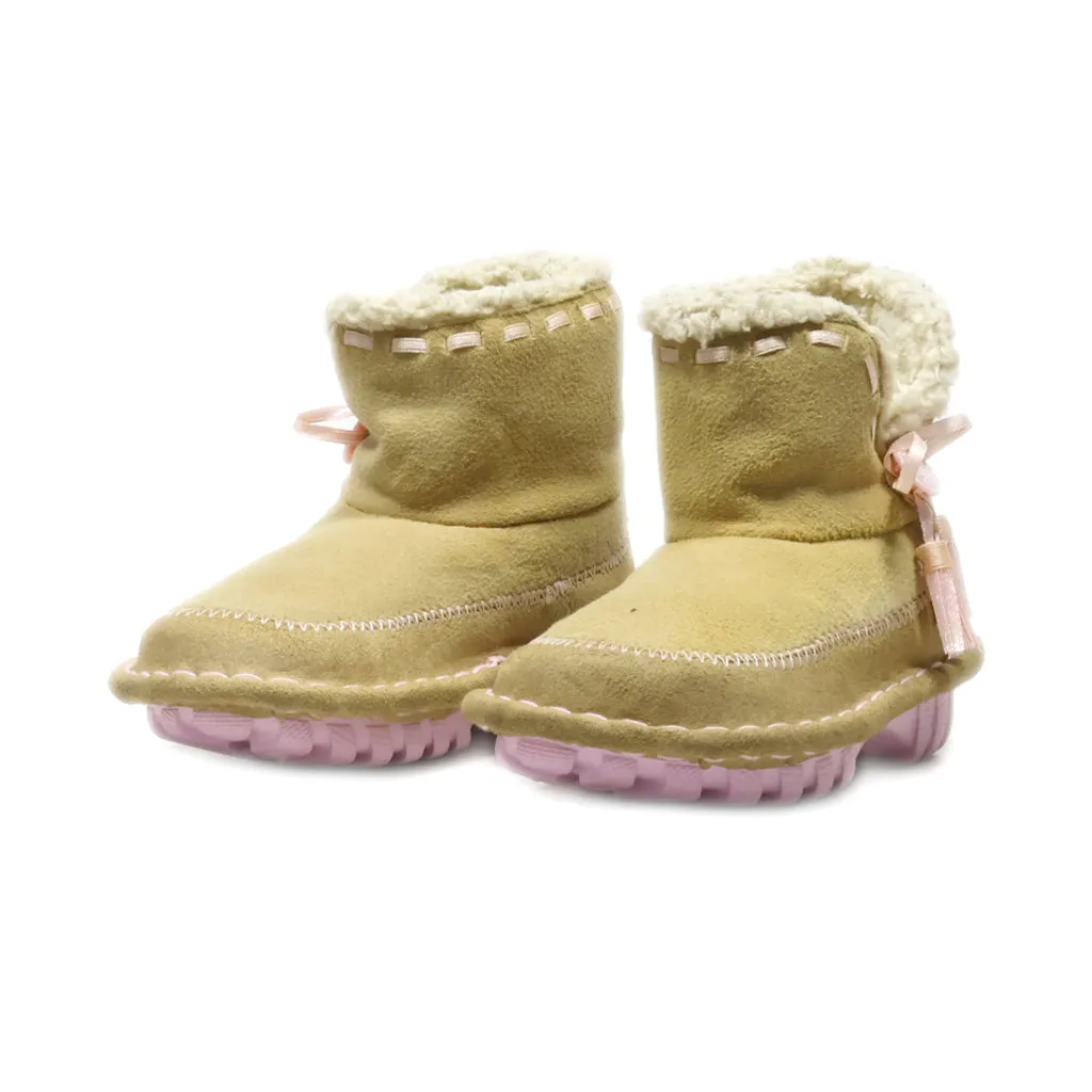 Crocs Snow Boots Leather Beige Colour For Kids