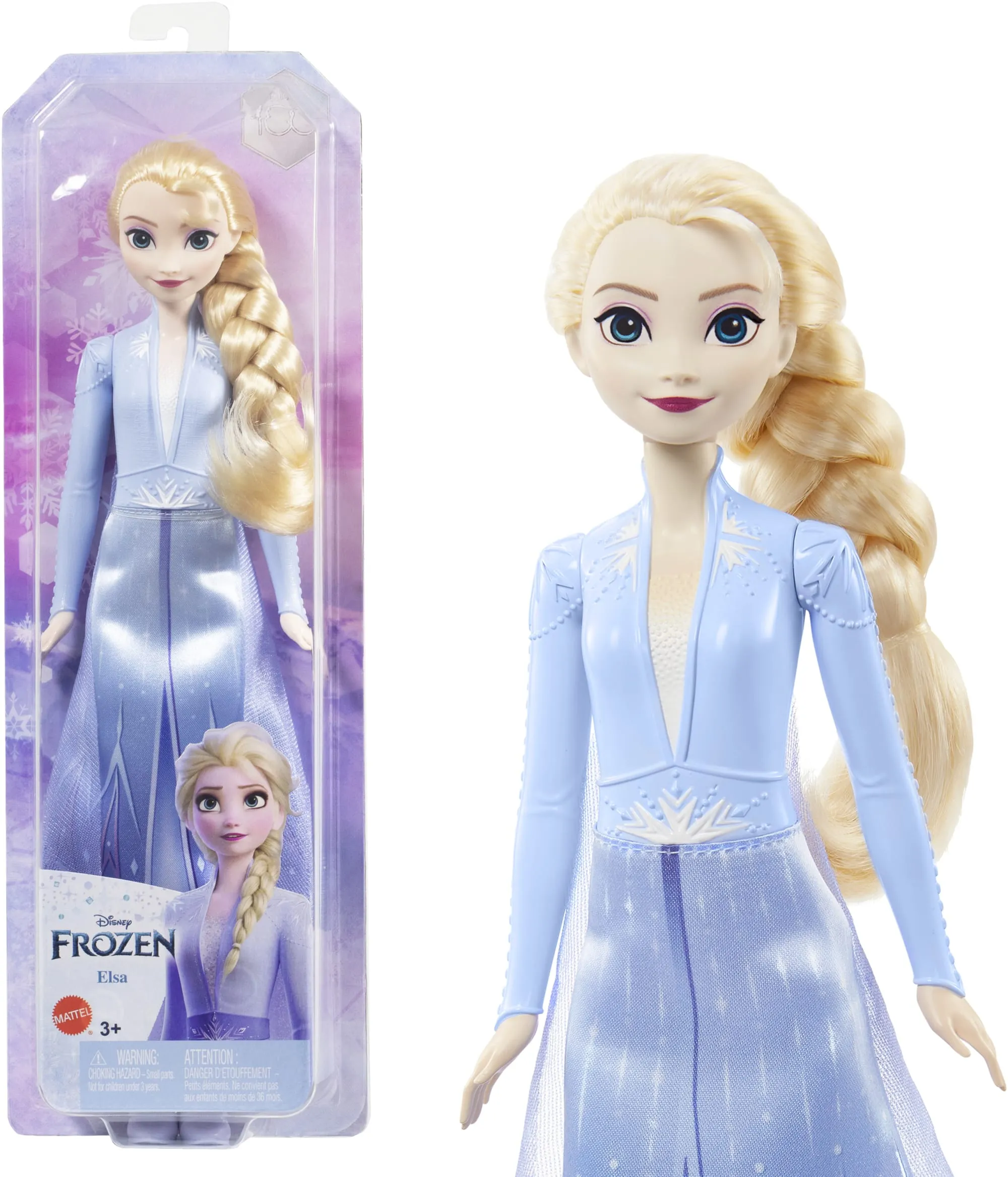 Disney Frozen 2023 Elsa Posable Fashion Doll with Signature Clothing and Accessories Inspired Frozen 2 Movie for Ages 3  (HLW48)