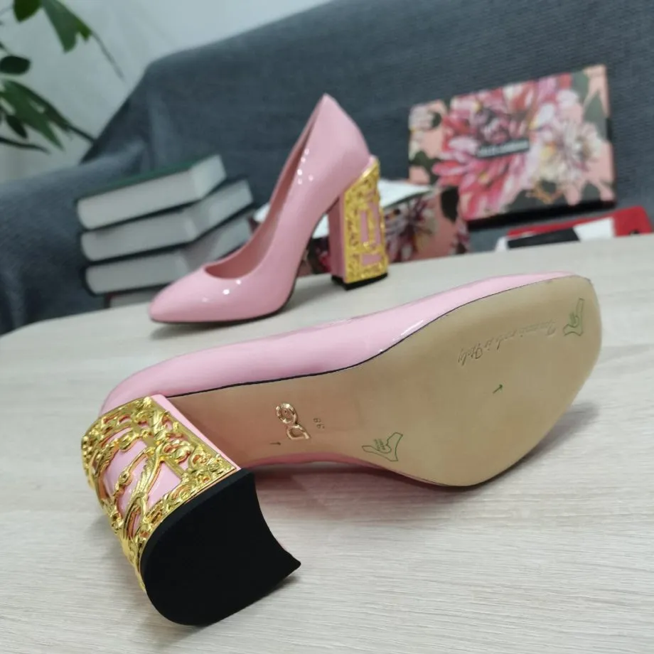 DolGa Nappa Pumps Pink For Women DG Shoes