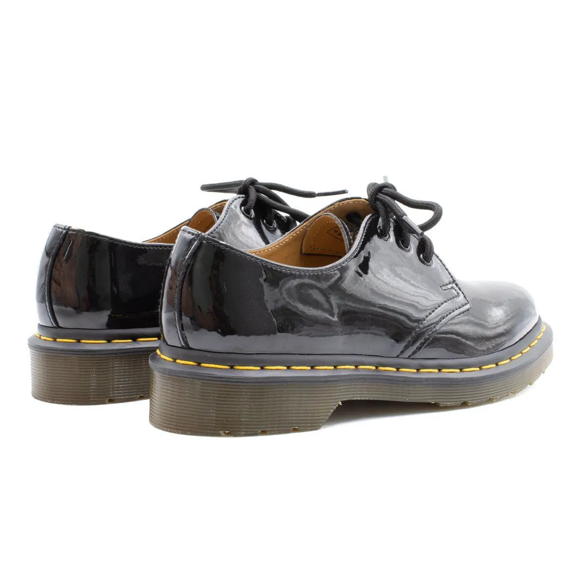 Dr. Martens Lace Ups Patent Leather Black Colour For Women