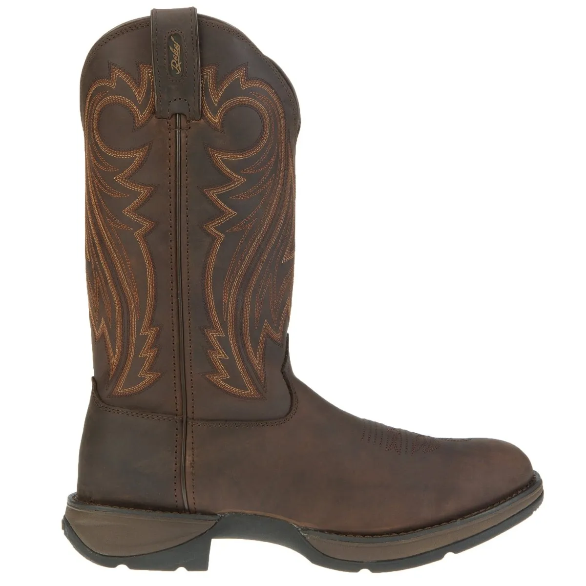 Durango Rebel Men's Pull-on Western 12" Work Boots Db5464 In Chocolate Wyoming